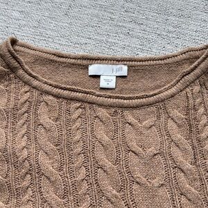 J.Jill Cable Knit Tan Camel Sweater